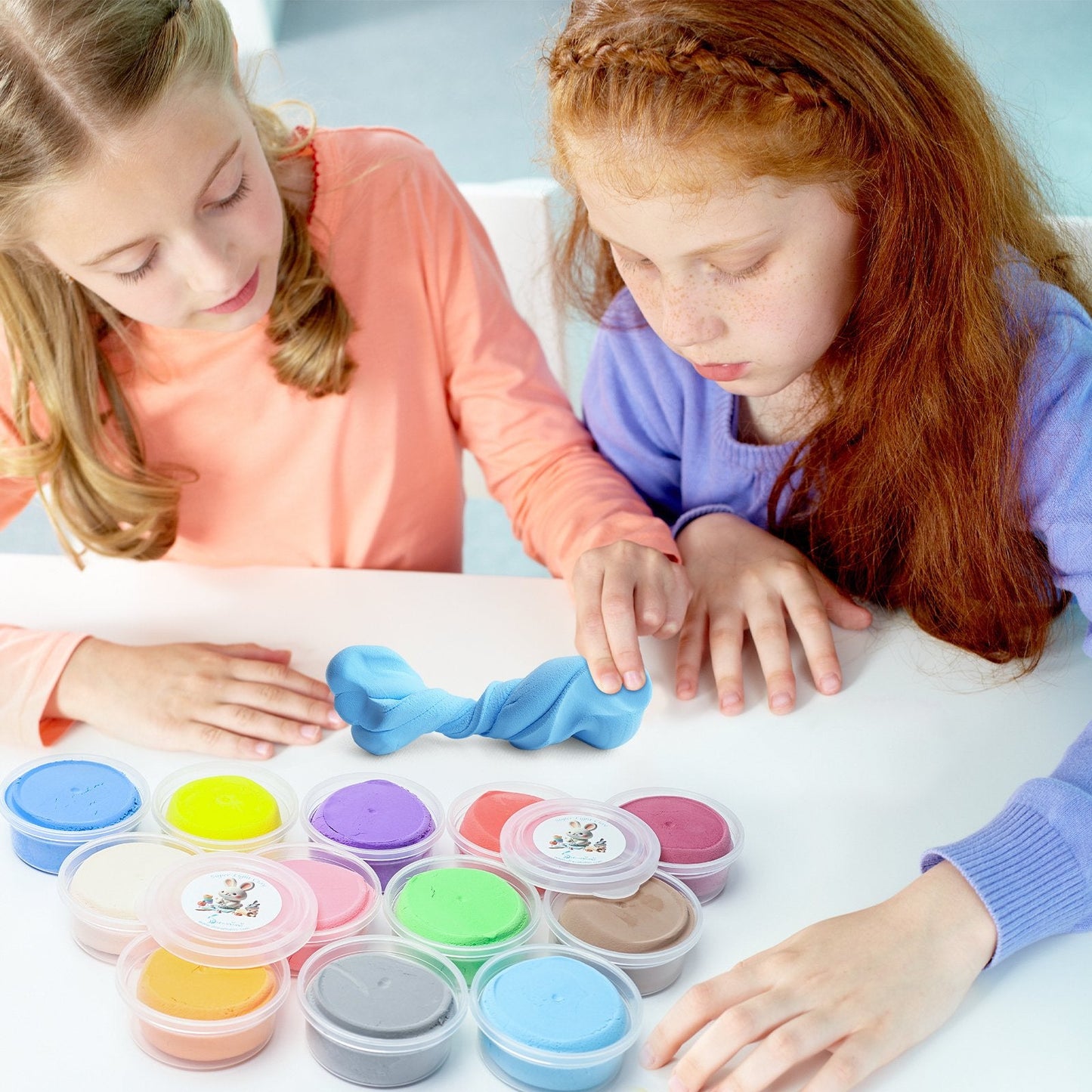 Dreamomo Lufttrocknender Ton, Ultraleichter Ton, 24 Farben Set für Kinderspielzeug - Dreamomo