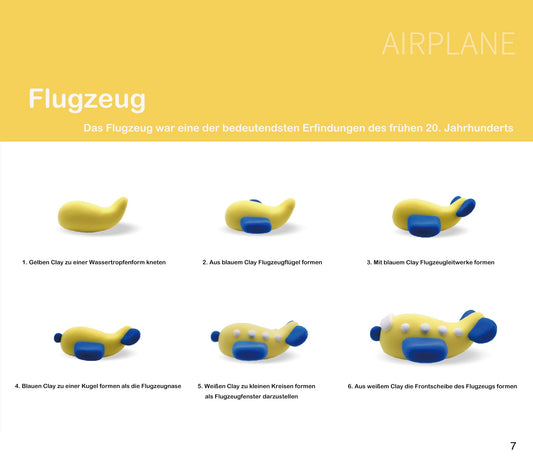 Flugzeug mit lufttrocknendem Ton produzieren - Dreamomo